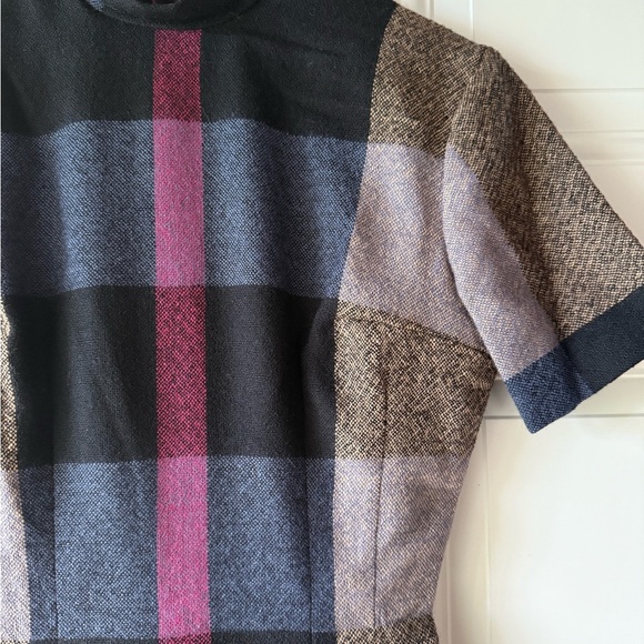 VTG Anne Fogarty Tweed Wool Plaid Midi Dress - Picture 2 of 8